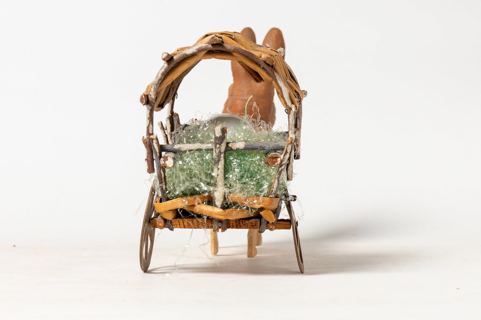 RABBIT CANDY CONTAINER PULLING A CART. - 2