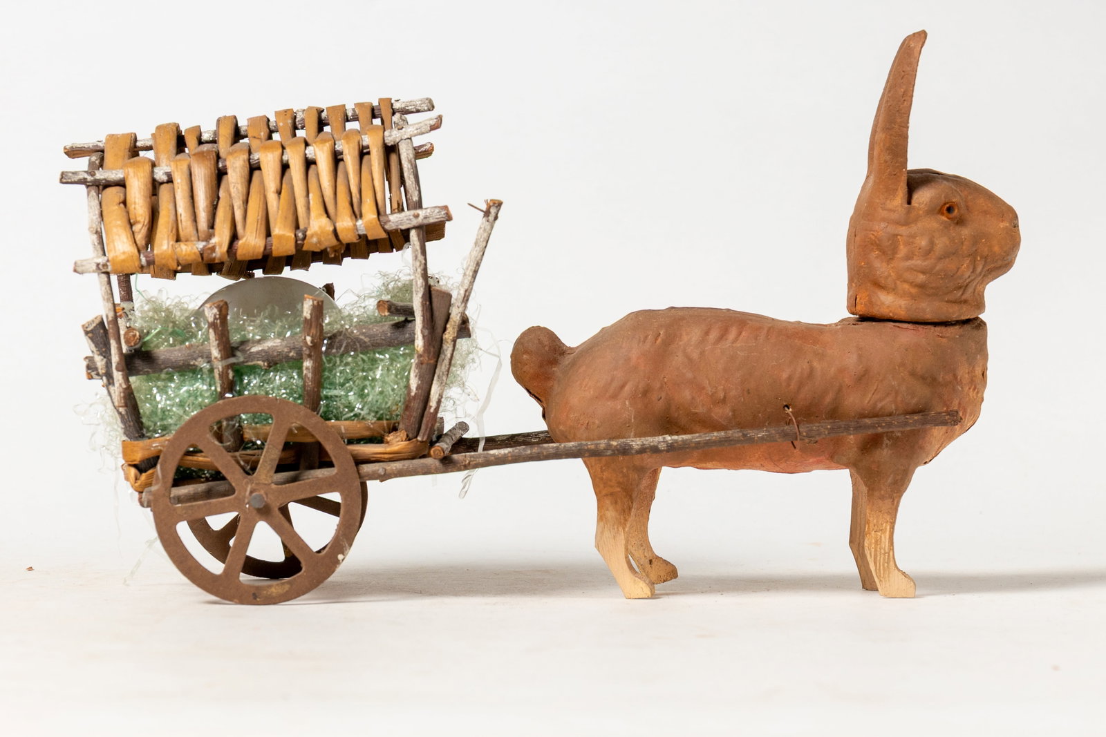 RABBIT CANDY CONTAINER PULLING A CART. - 3
