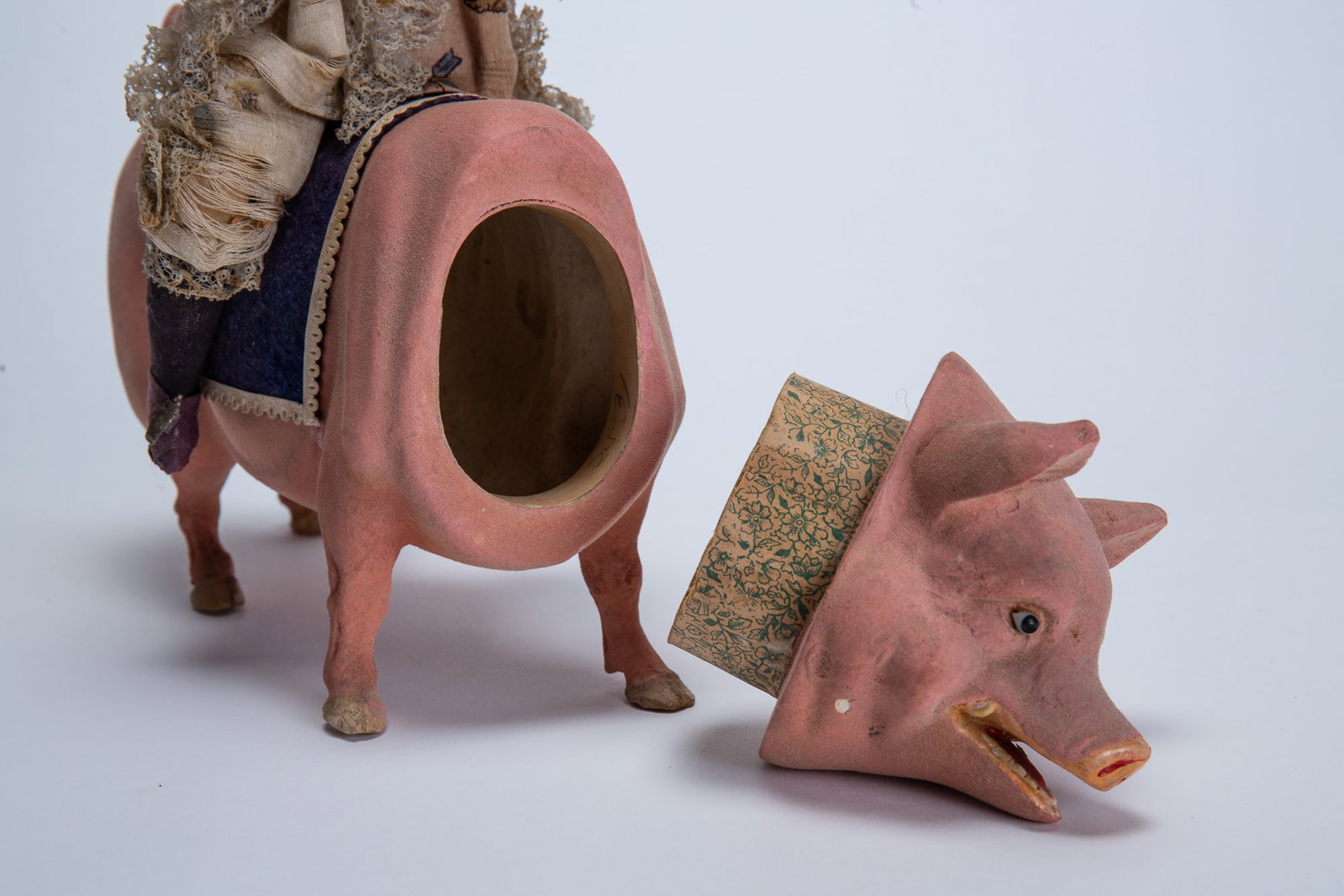 CLOWN ON PIG CANDY CONTAINER. - 4
