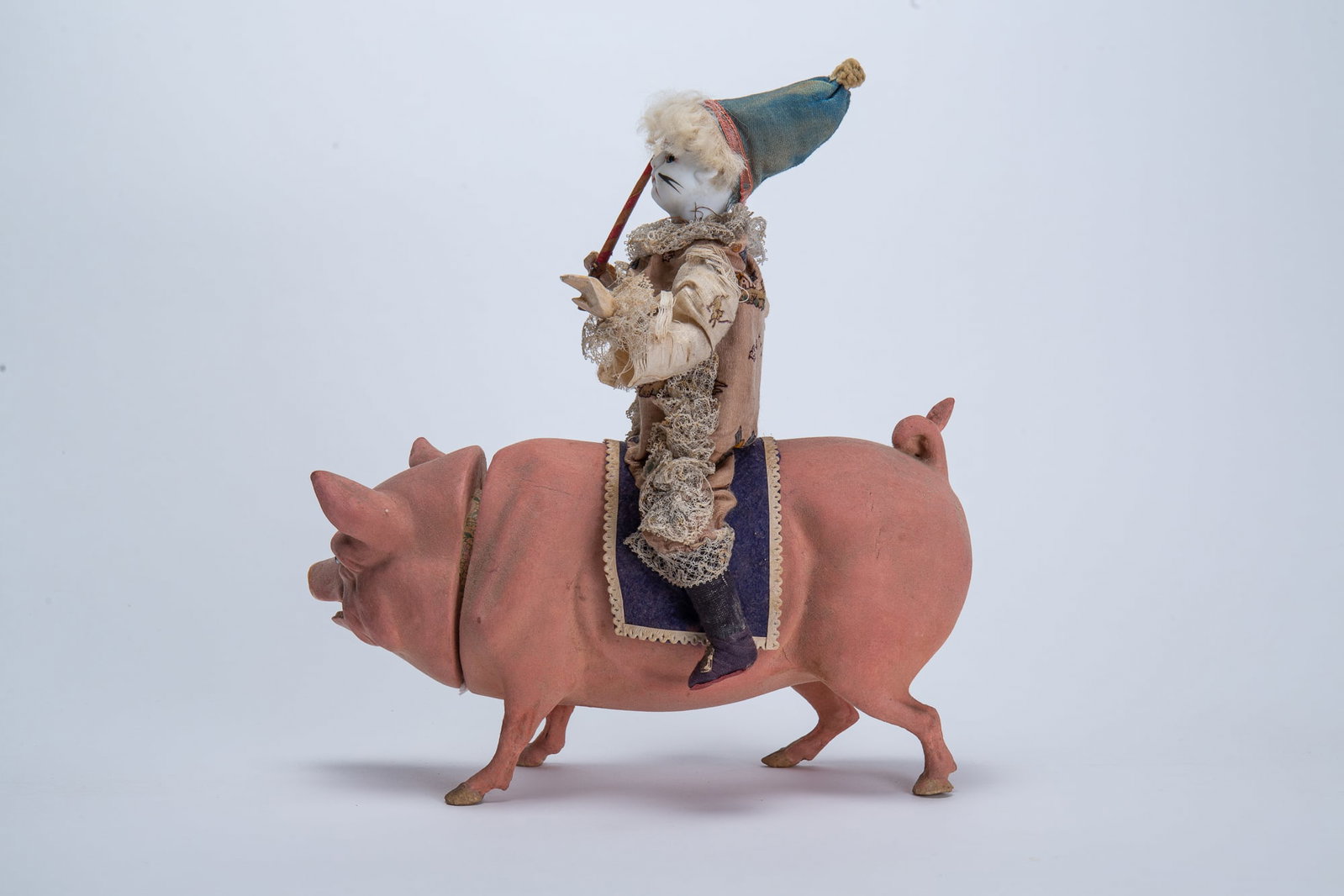 CLOWN ON PIG CANDY CONTAINER. - 6