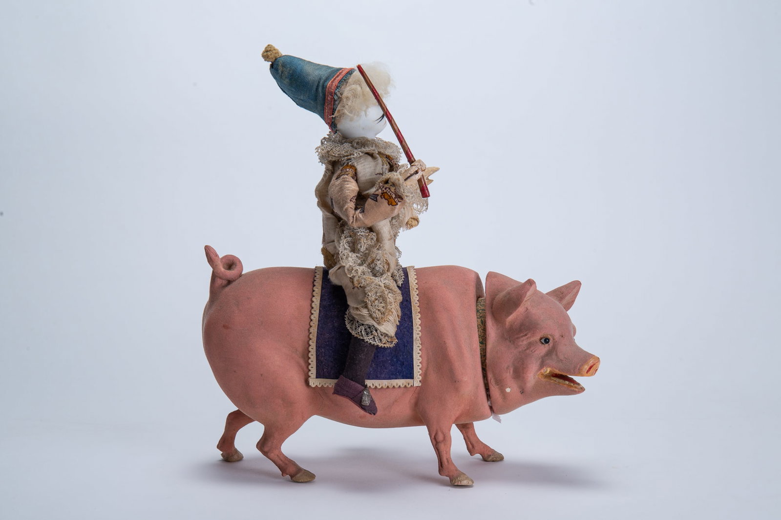 CLOWN ON PIG CANDY CONTAINER. - 8