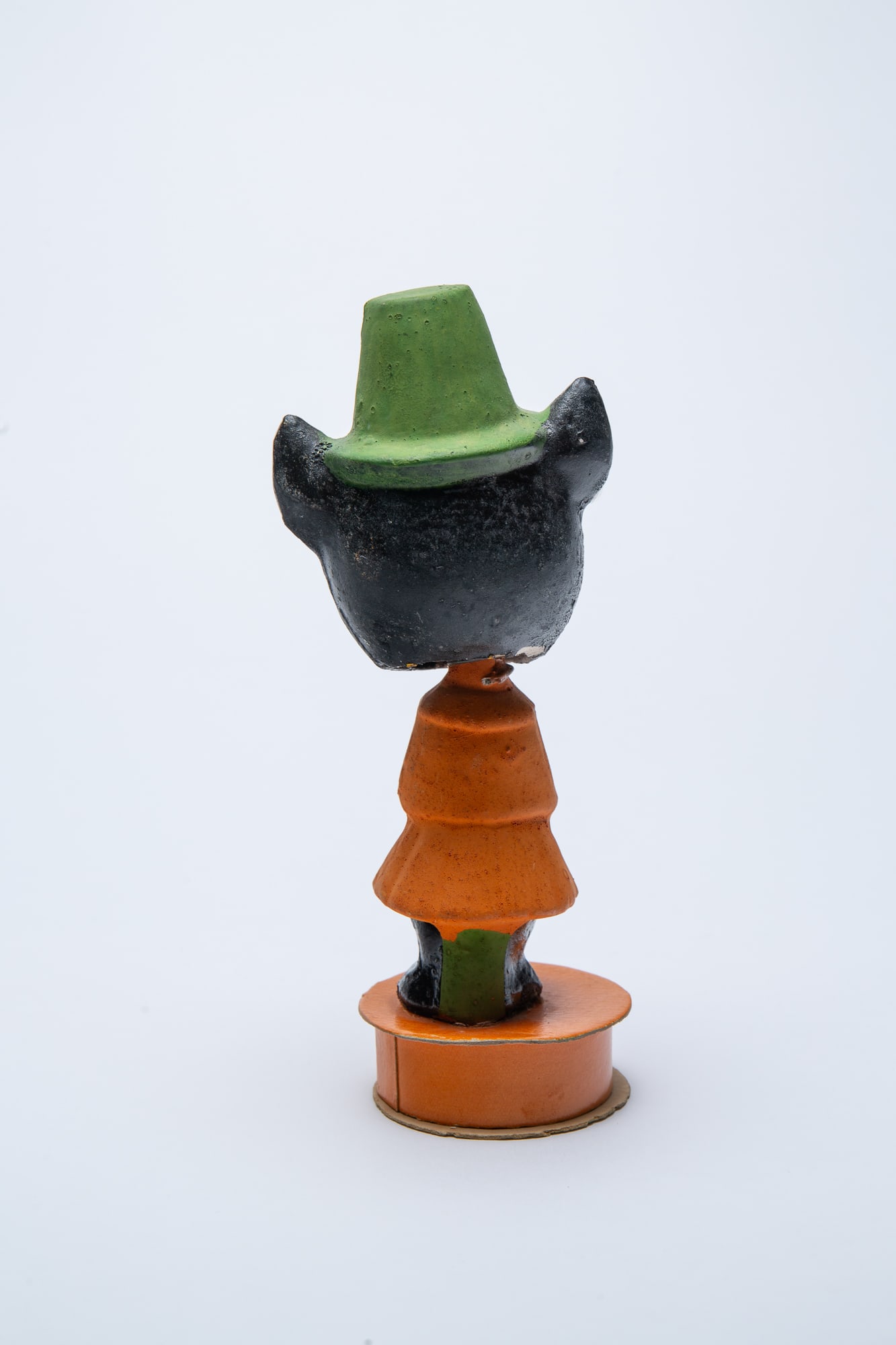 BLACK CAT HALLOWEEN CANDY CONTAINER NODDER. - 5