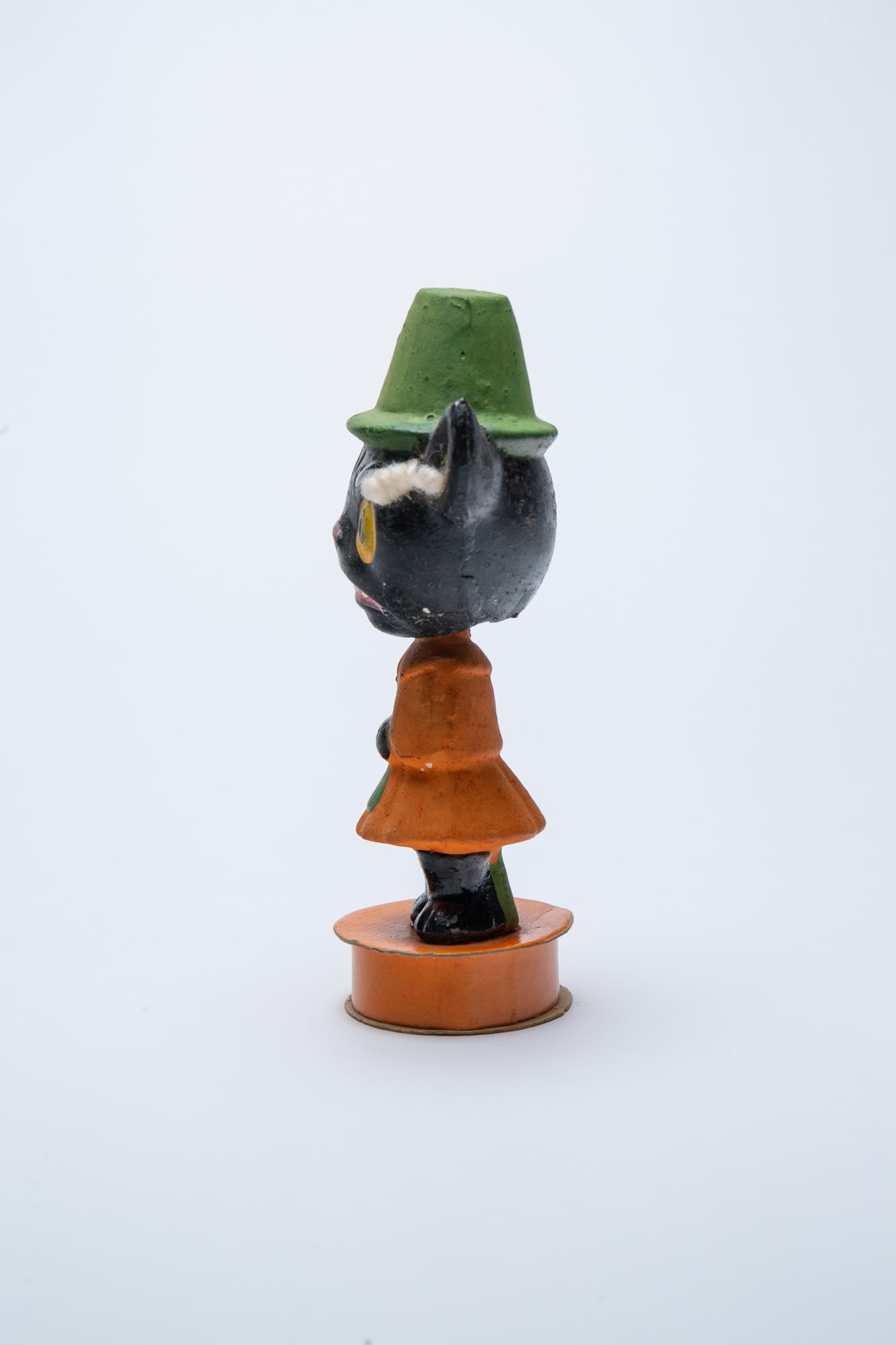 BLACK CAT HALLOWEEN CANDY CONTAINER NODDER. - 6