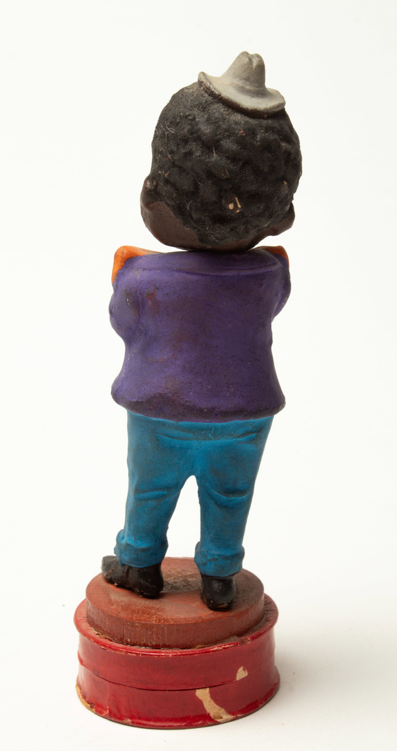 STANDING BLACK MAN NODDER CANDY CONTAINER. - 2