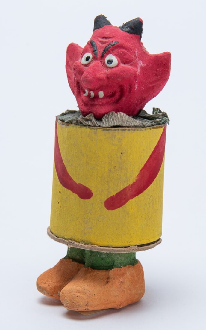 DEVIL'S HEAD HALLOWEEN CANDY CONTAINER. - 2