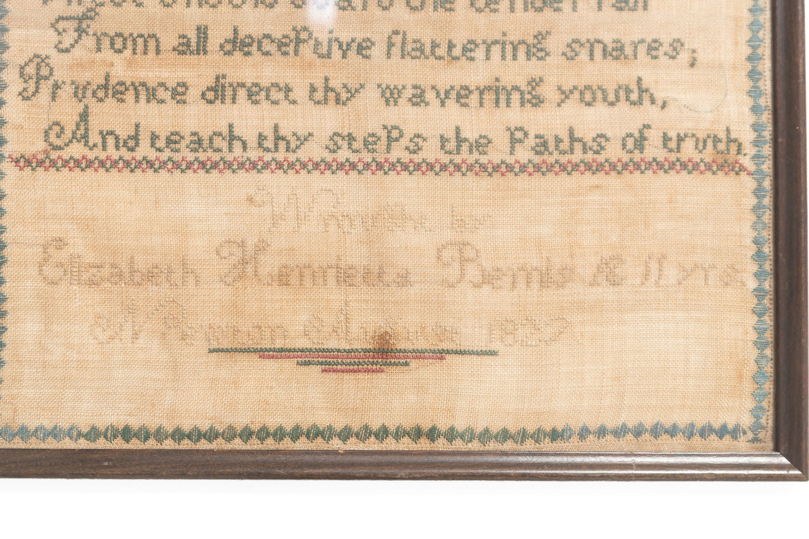 TWO NEEDLEWORK SAMPLERS. - 4