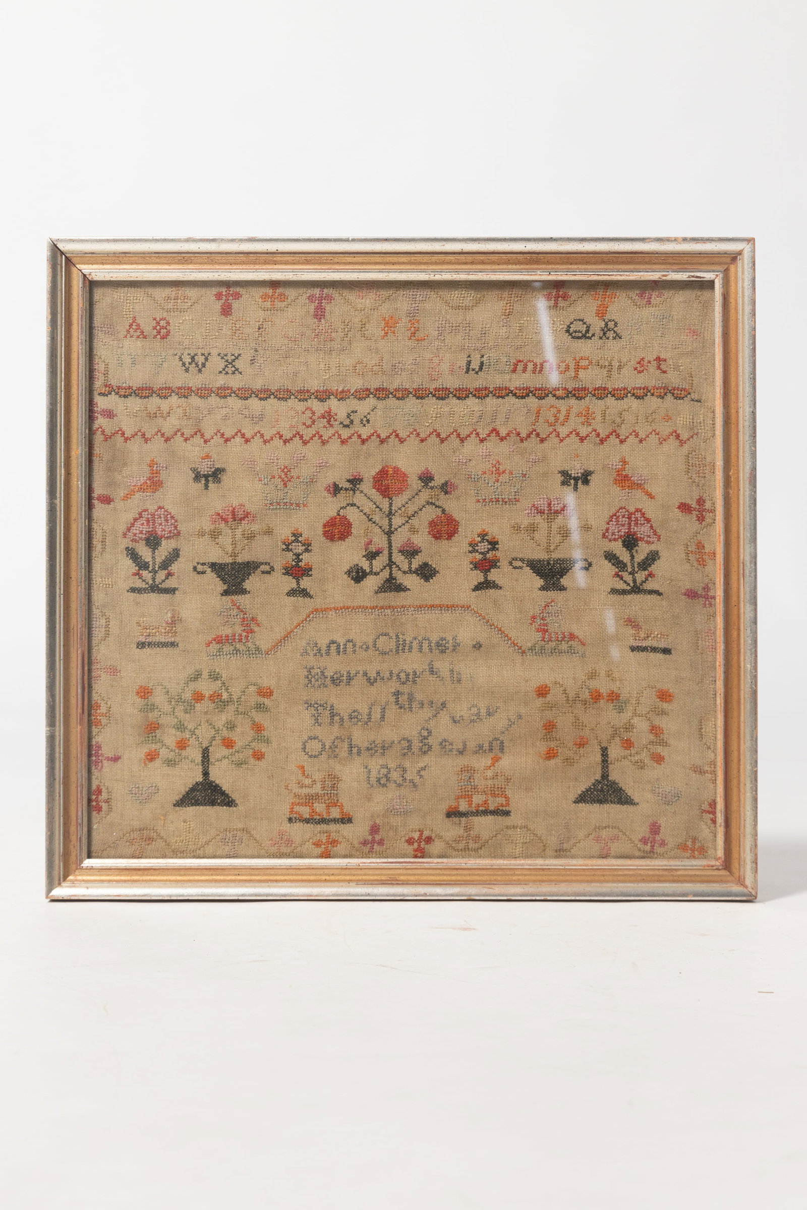 THREE NEEDLEWORK SAMPLERS. - 3