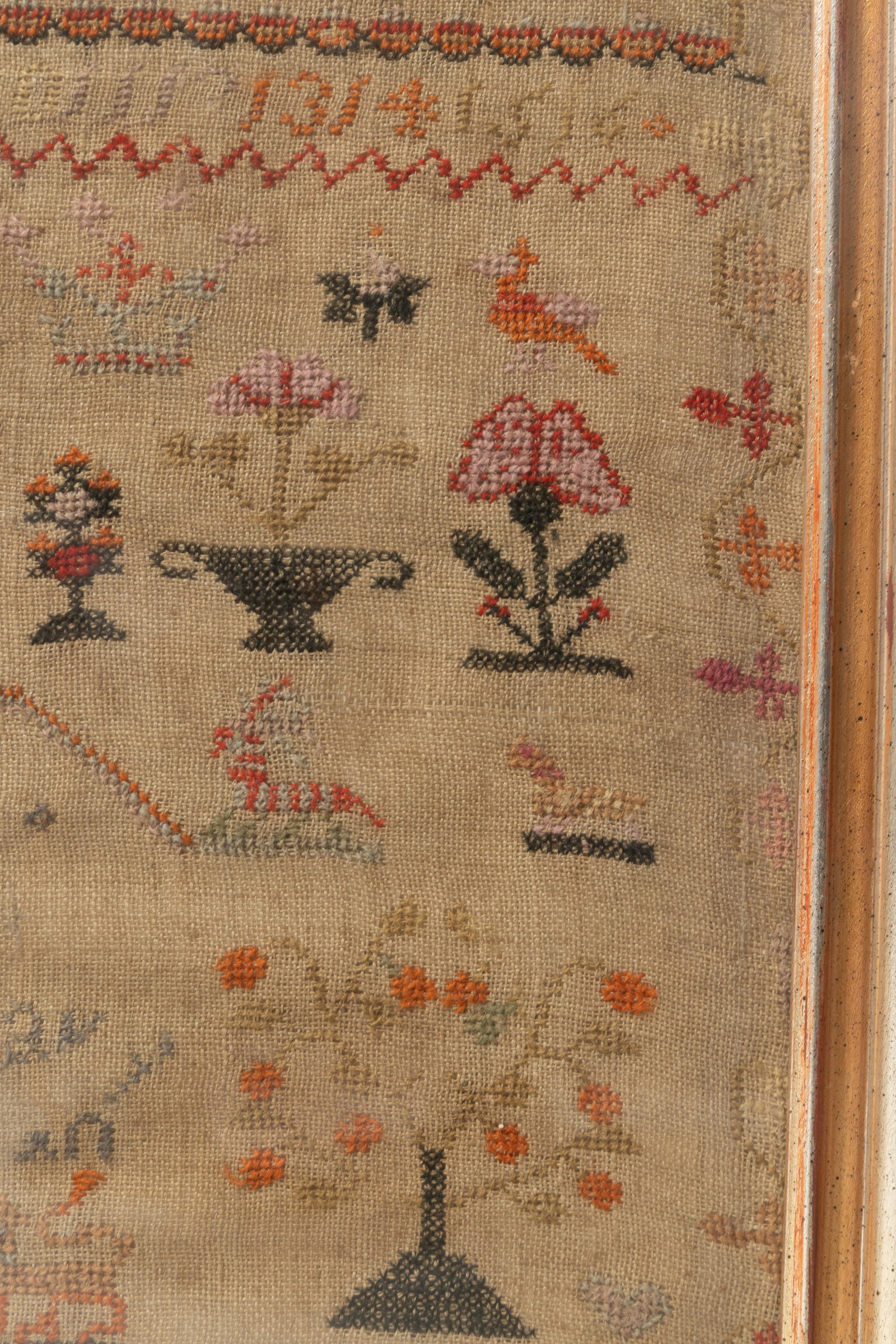 THREE NEEDLEWORK SAMPLERS. - 4
