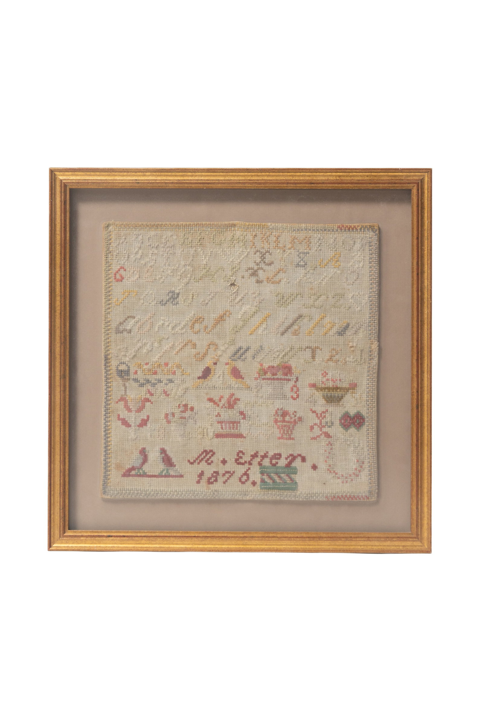 THREE NEEDLEWORK SAMPLERS. - 5