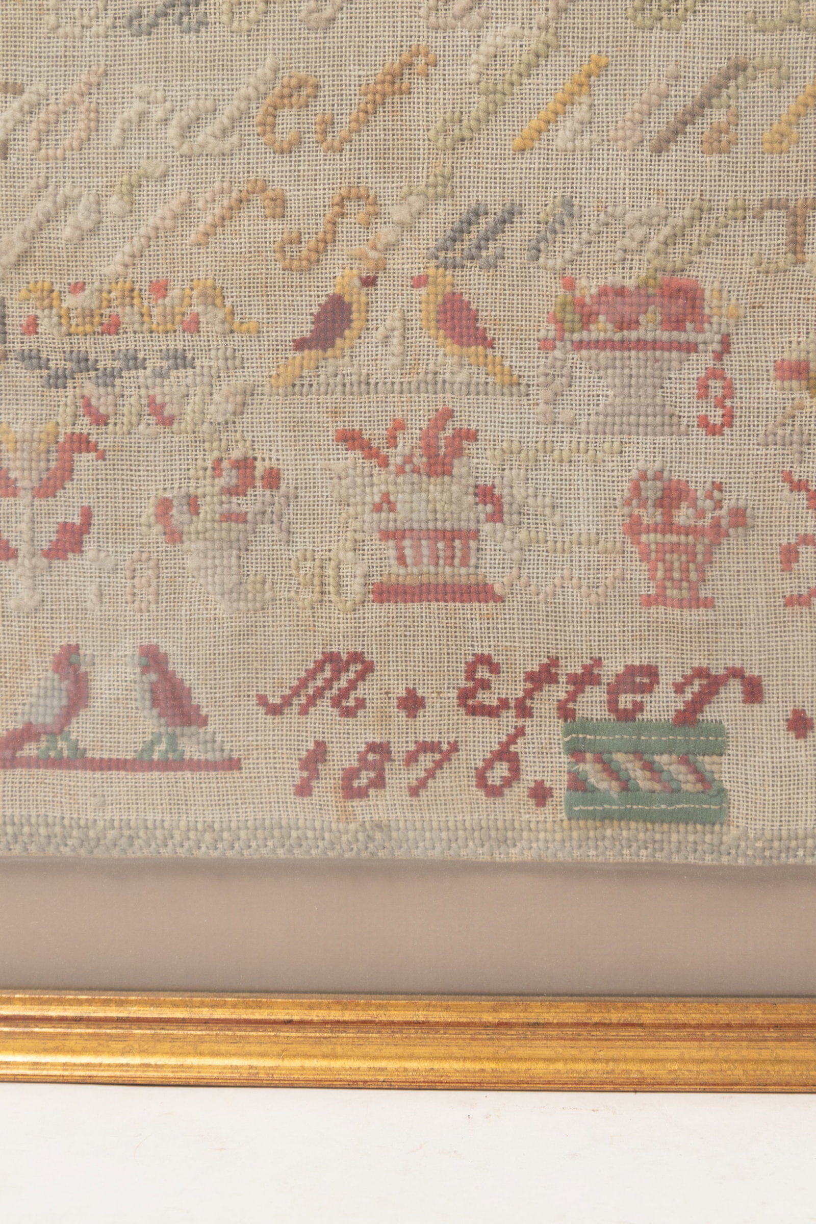 THREE NEEDLEWORK SAMPLERS. - 6