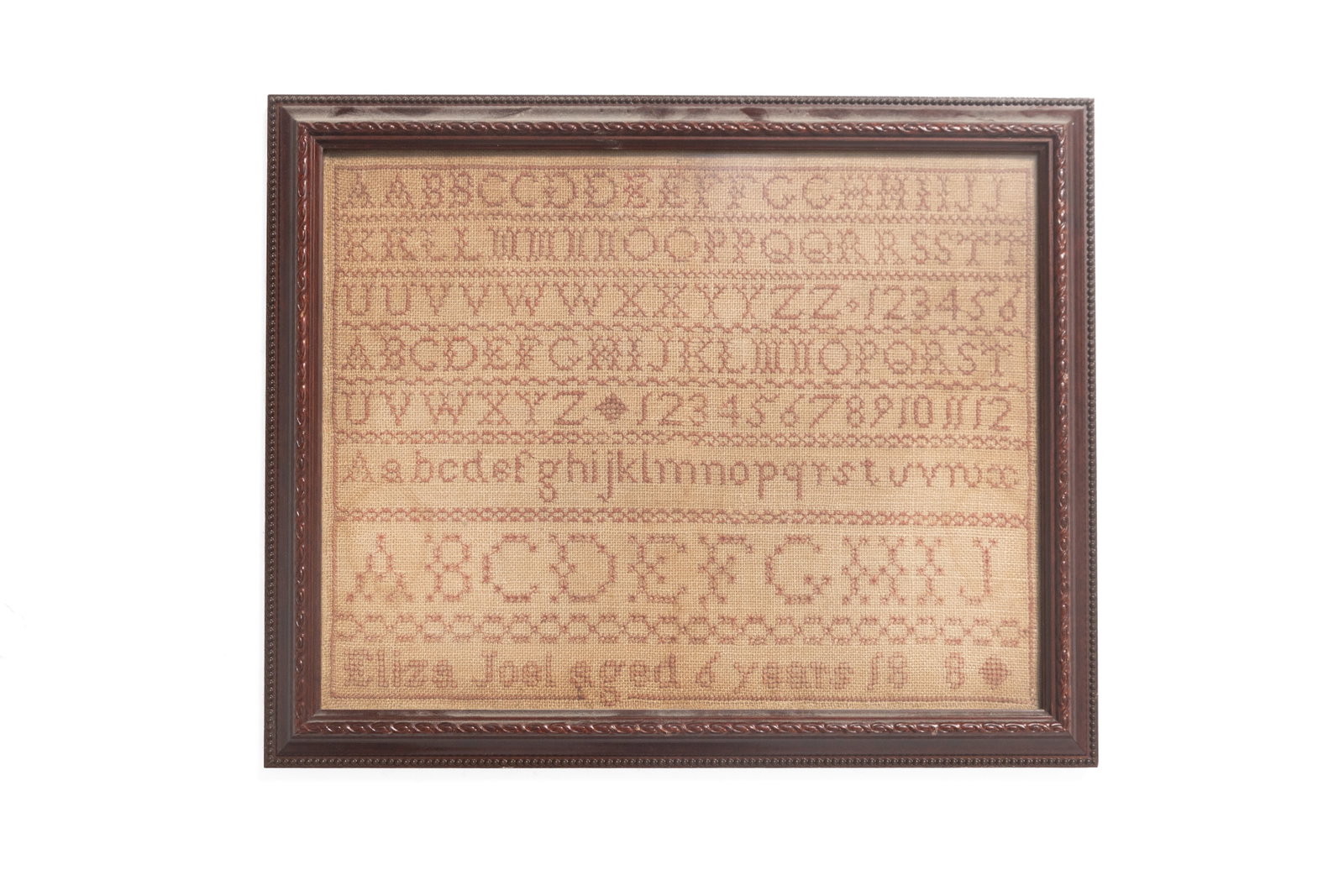 THREE NEEDLEWORK SAMPLERS. - 5