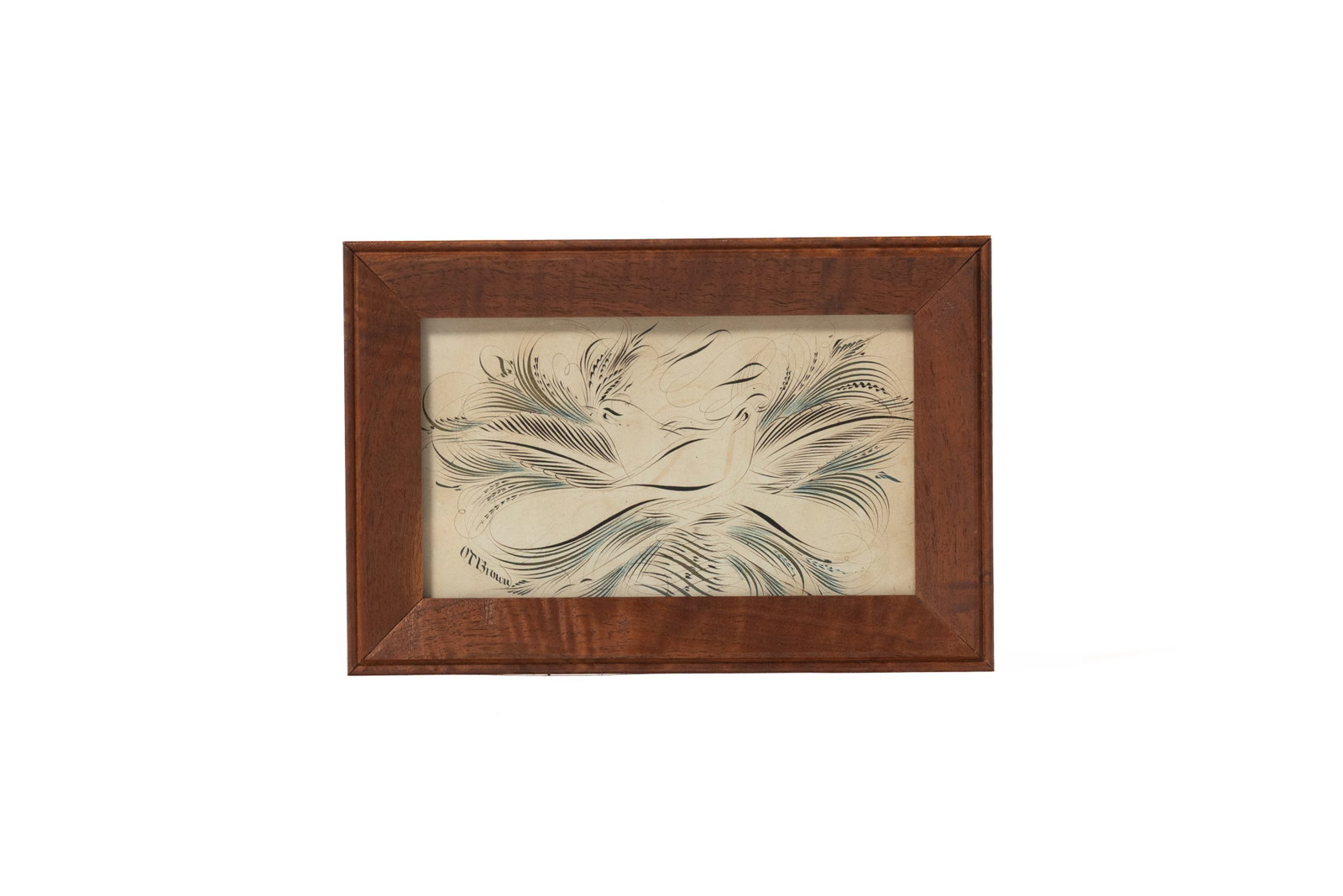 FOUR FRAMED ITEMS, INCL. NEEDLEWORK SAMPLER. - 3