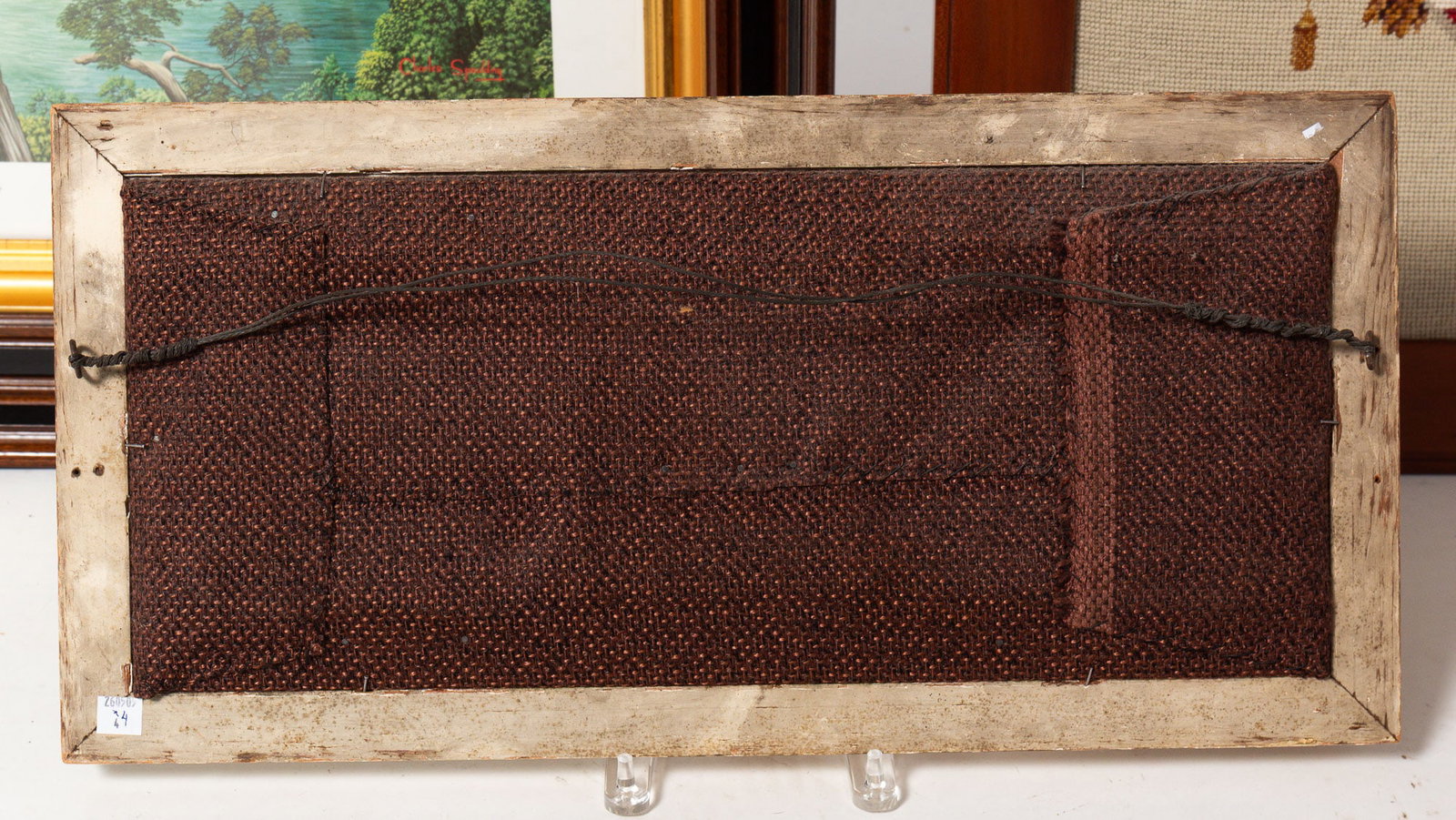 FOUR FRAMED ITEMS, INCL. NEEDLEWORK SAMPLER. - 5
