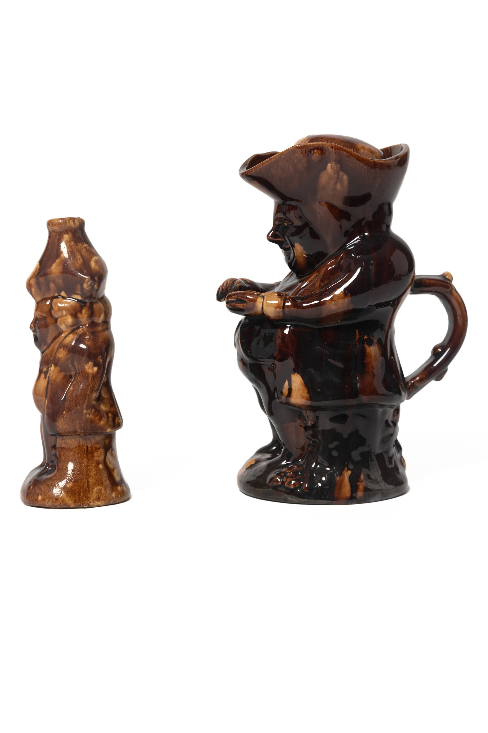 EIGHT ROCKINGHAM YELLOWWARE ITEMS. - 9