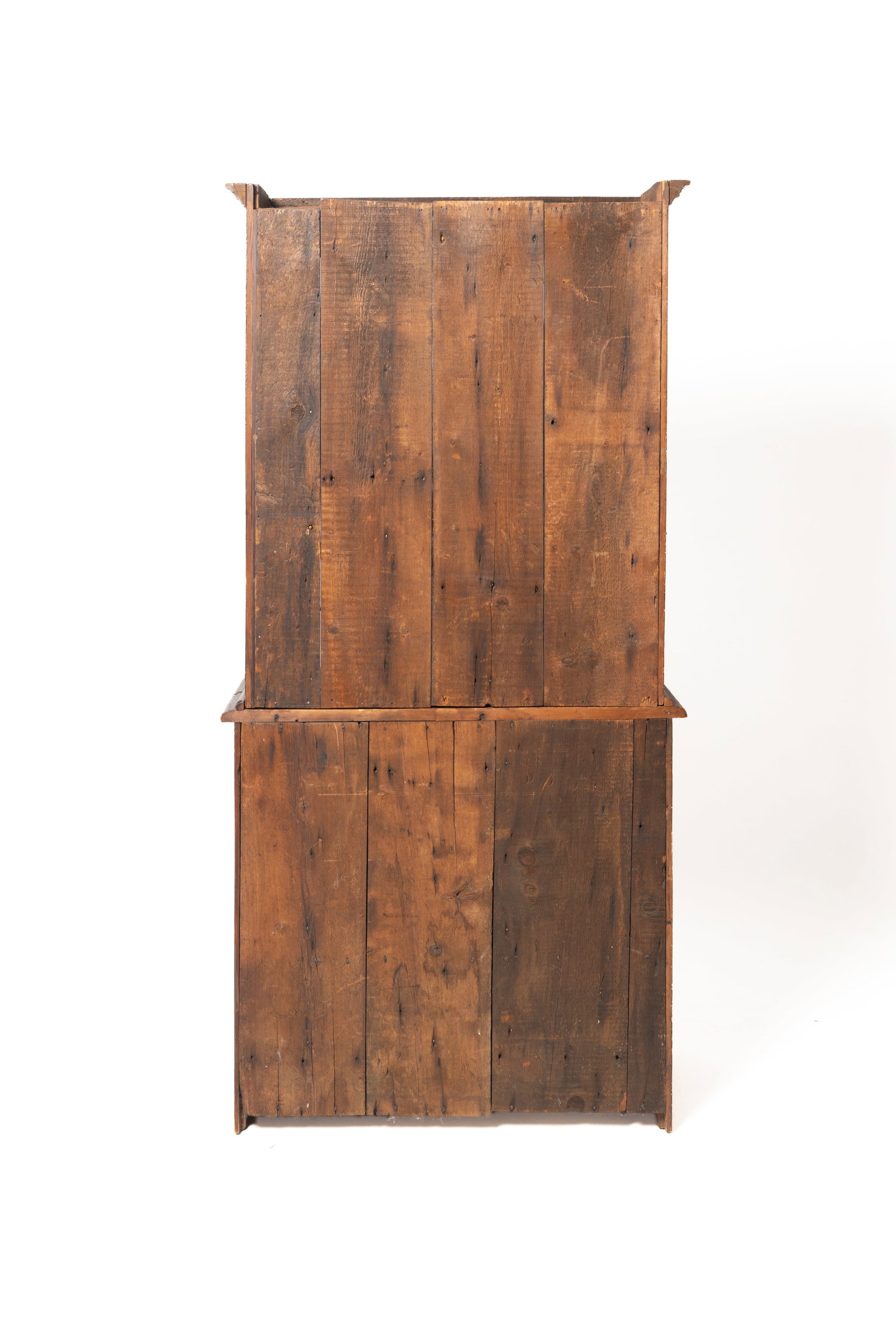 STEPBACK OPEN PEWTER CUPBOARD. - 4