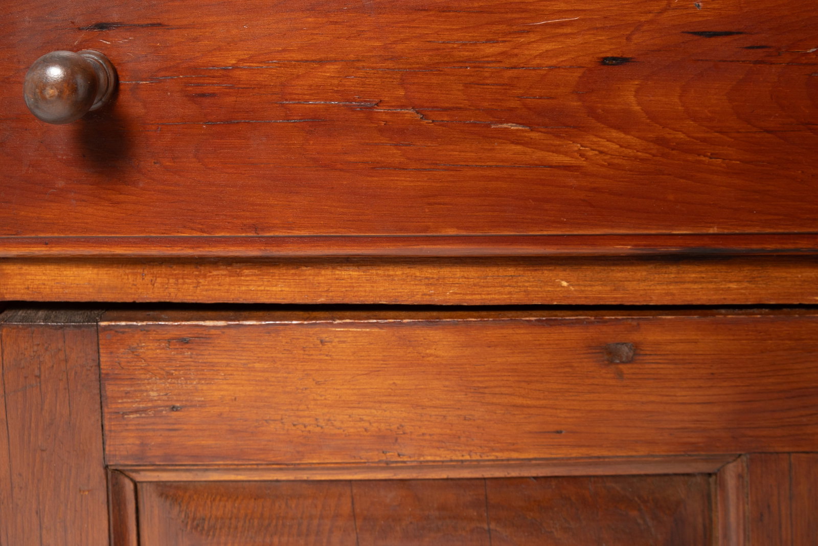 STEPBACK OPEN PEWTER CUPBOARD. - 9