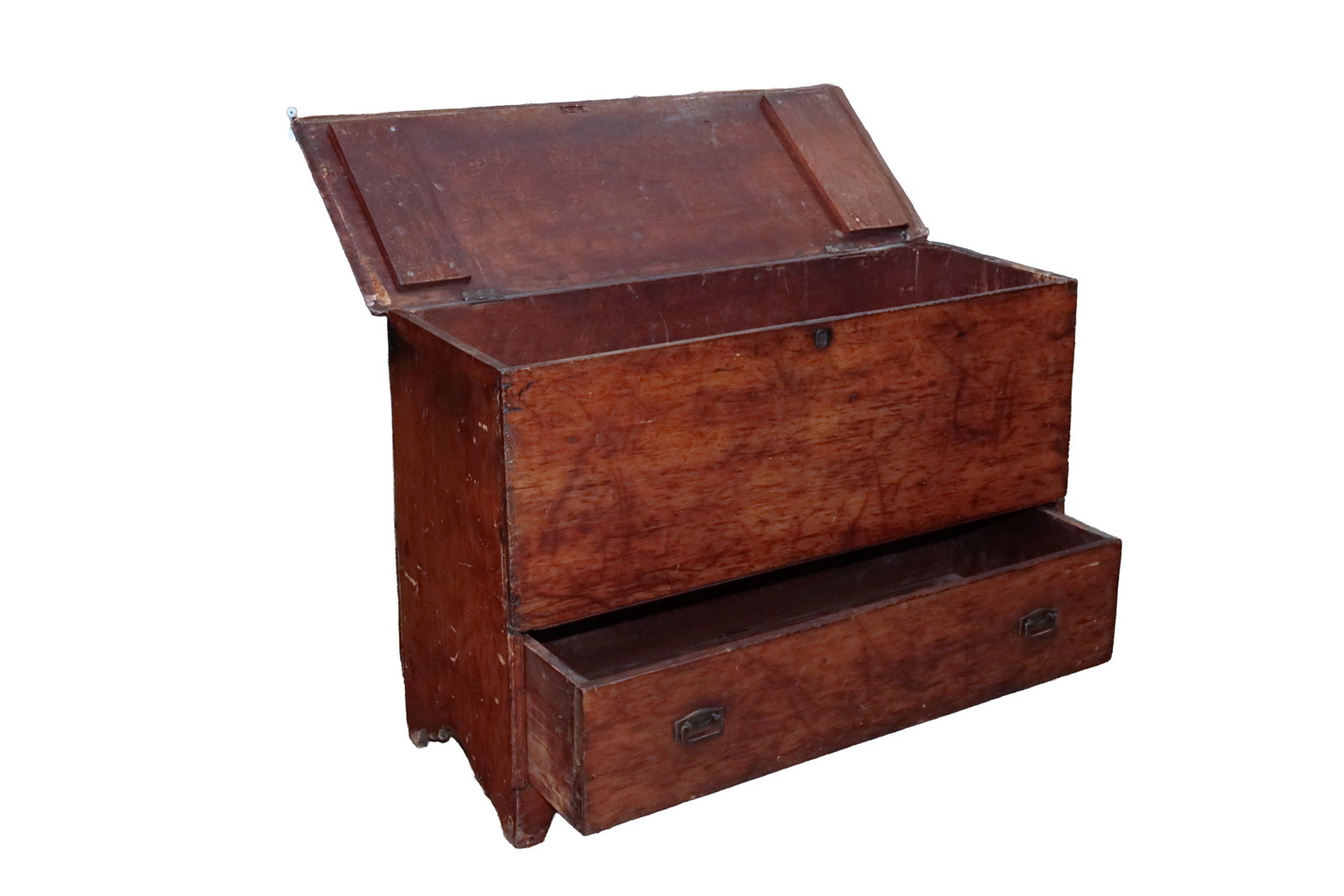 GRAIN-PAINTED MULE CHEST. - 2
