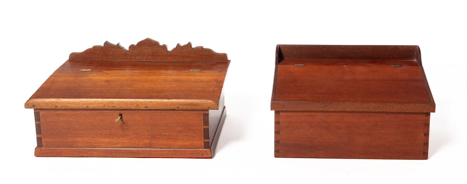 TWO COUNTERTOP CLERKS' DESKS. (1 of 7)