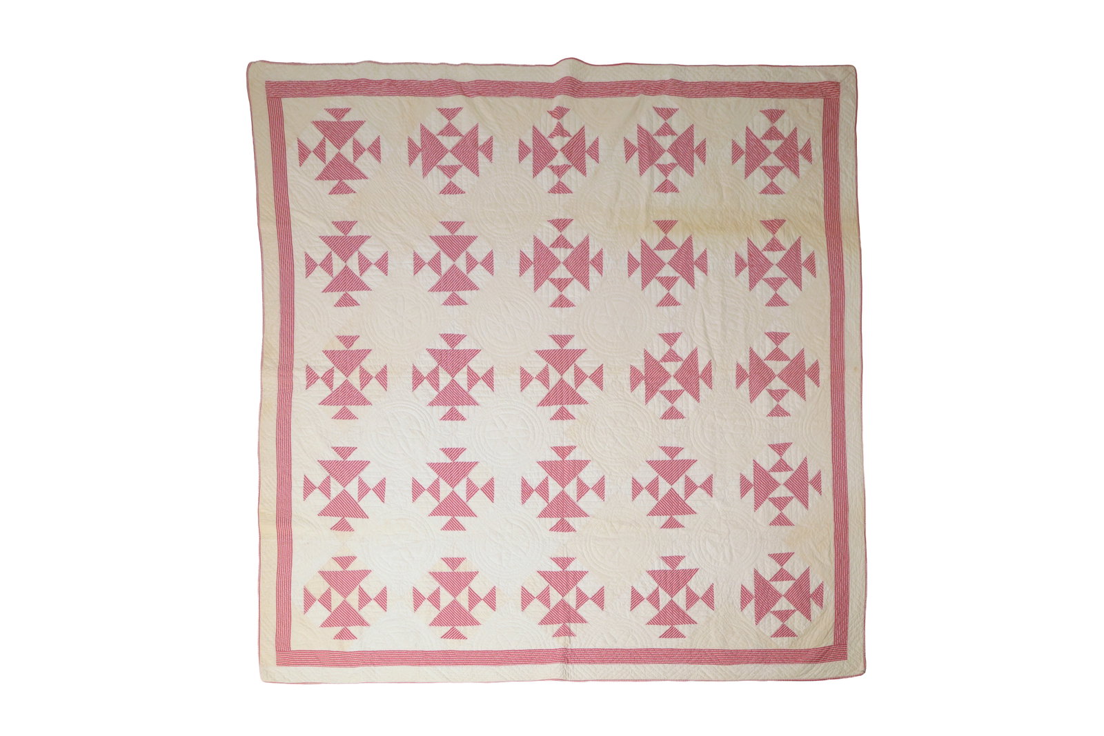 TWO PIECED COTTON QUILTS. - 6