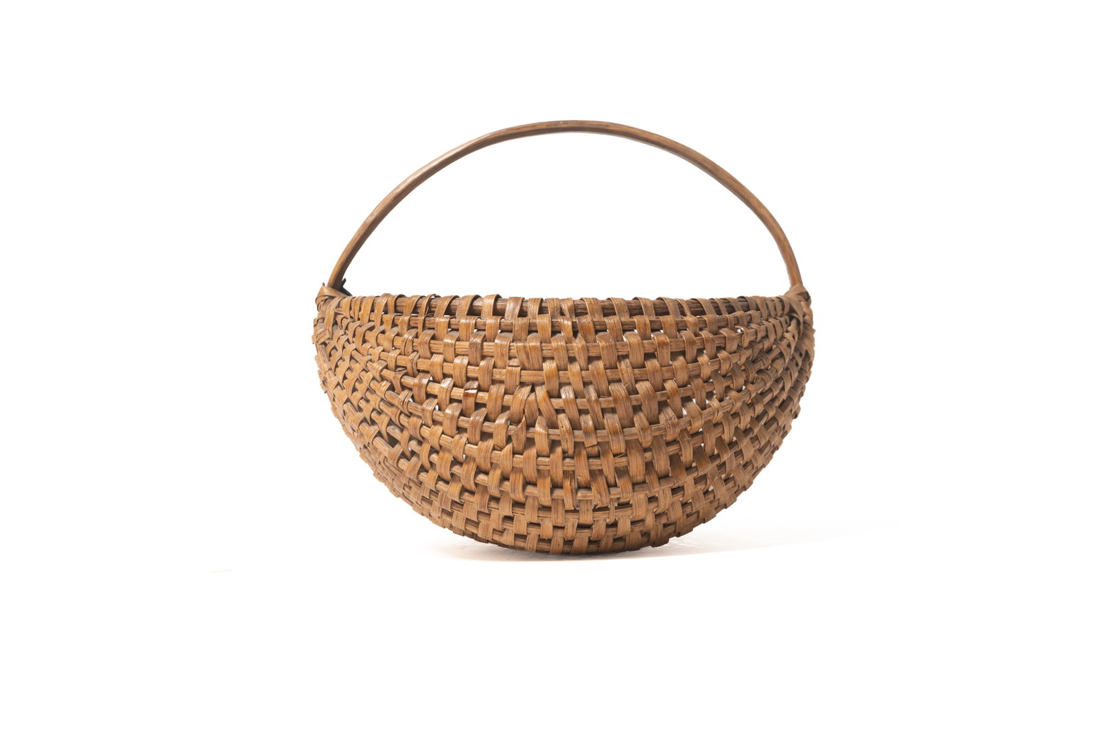 THREE SPLINT-WOVEN BUTTOCKS BASKETS. - 15