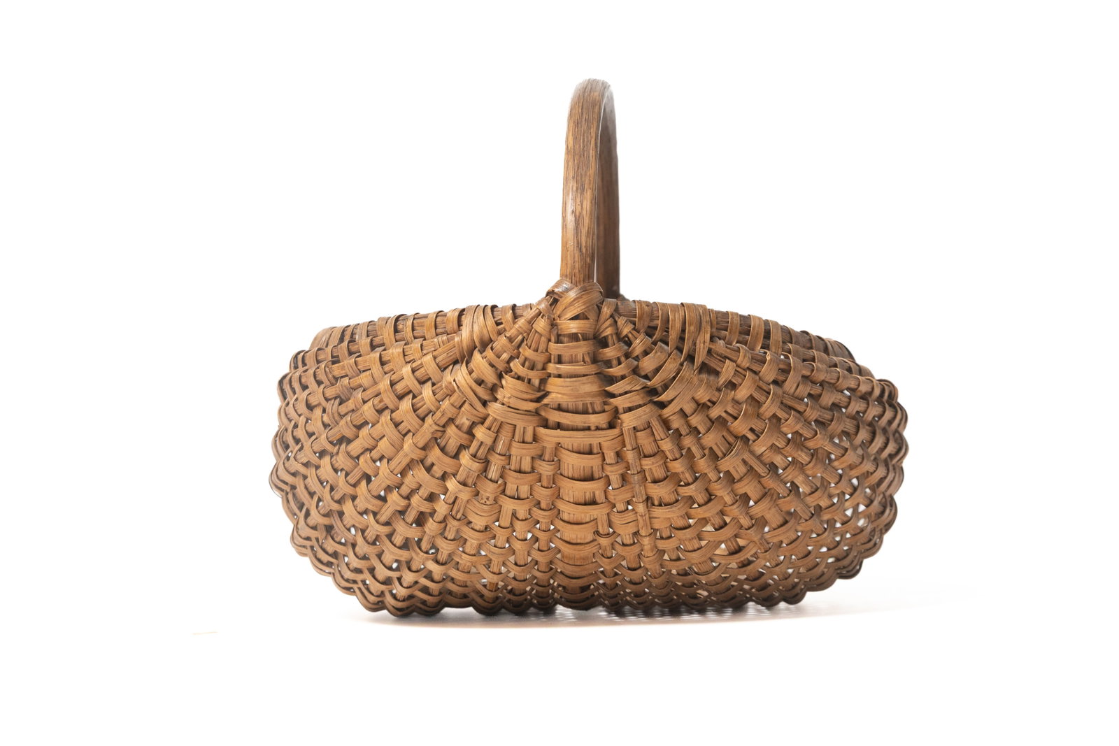 THREE SPLINT-WOVEN BUTTOCKS BASKETS. - 16