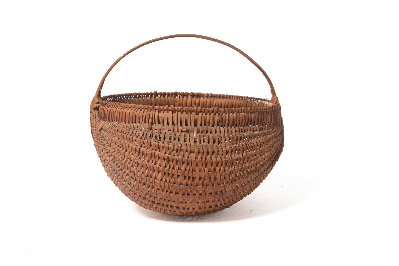 THREE SPLINT-WOVEN BUTTOCKS BASKETS. - 3