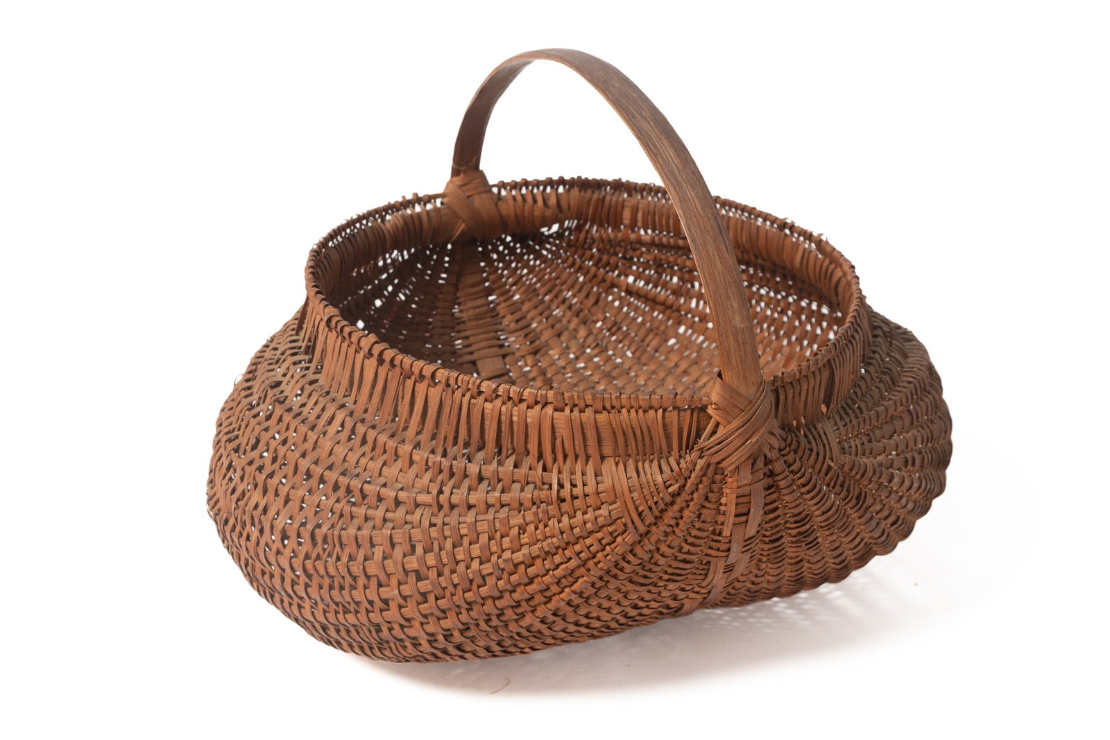 THREE SPLINT-WOVEN BUTTOCKS BASKETS. - 7