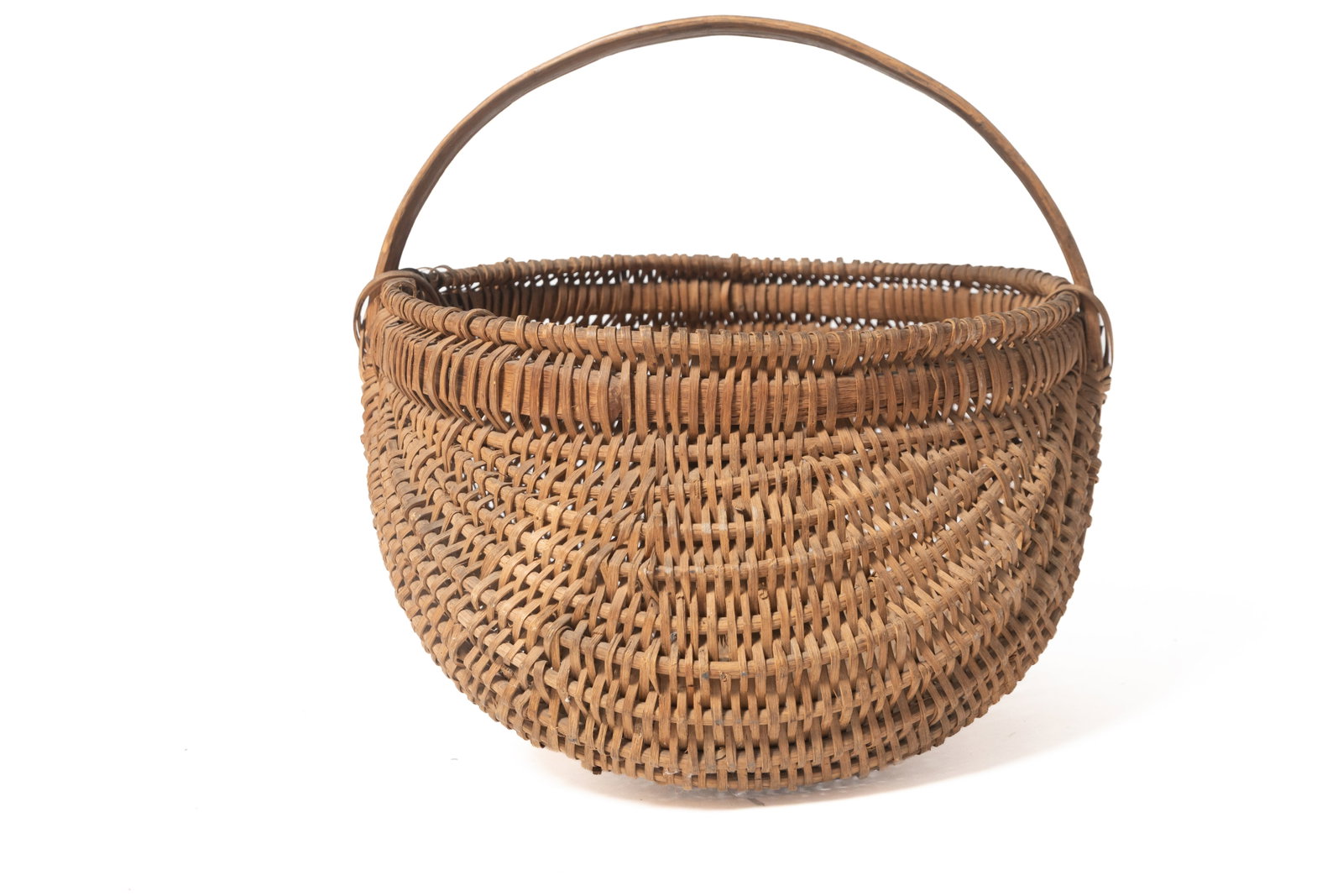 THREE SPLINT-WOVEN BUTTOCKS BASKETS. - 9