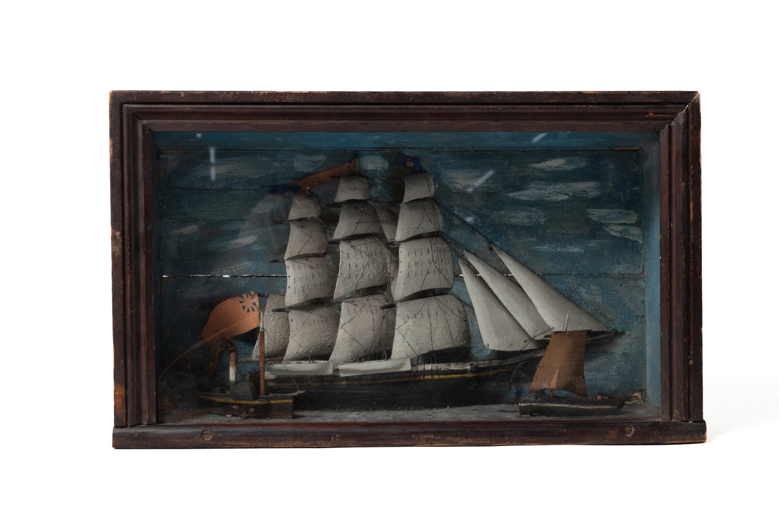 FRAMED CLIPPER SHIP "ROSE" DIORAMA. (1 of 5)