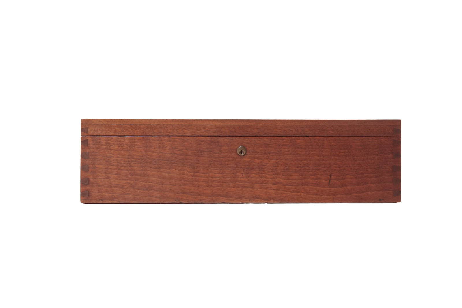 THREE DOVETAILED WALNUT BOXES WITH HINGED LIDS. - 10