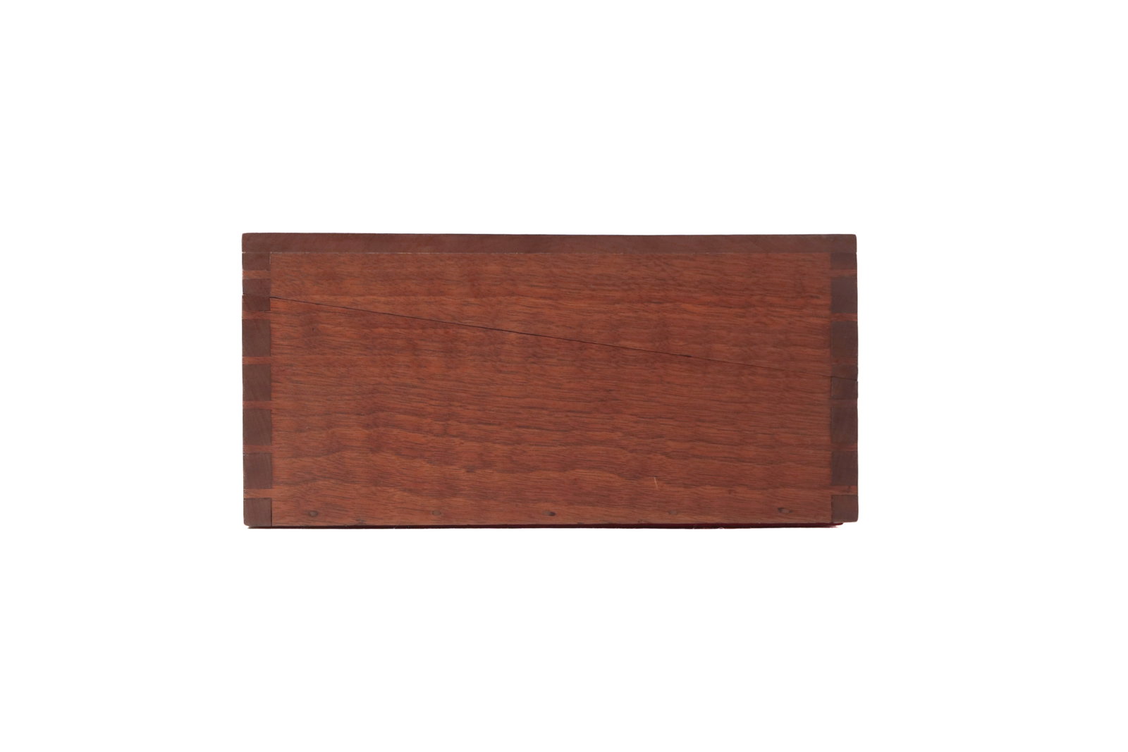 THREE DOVETAILED WALNUT BOXES WITH HINGED LIDS. - 11