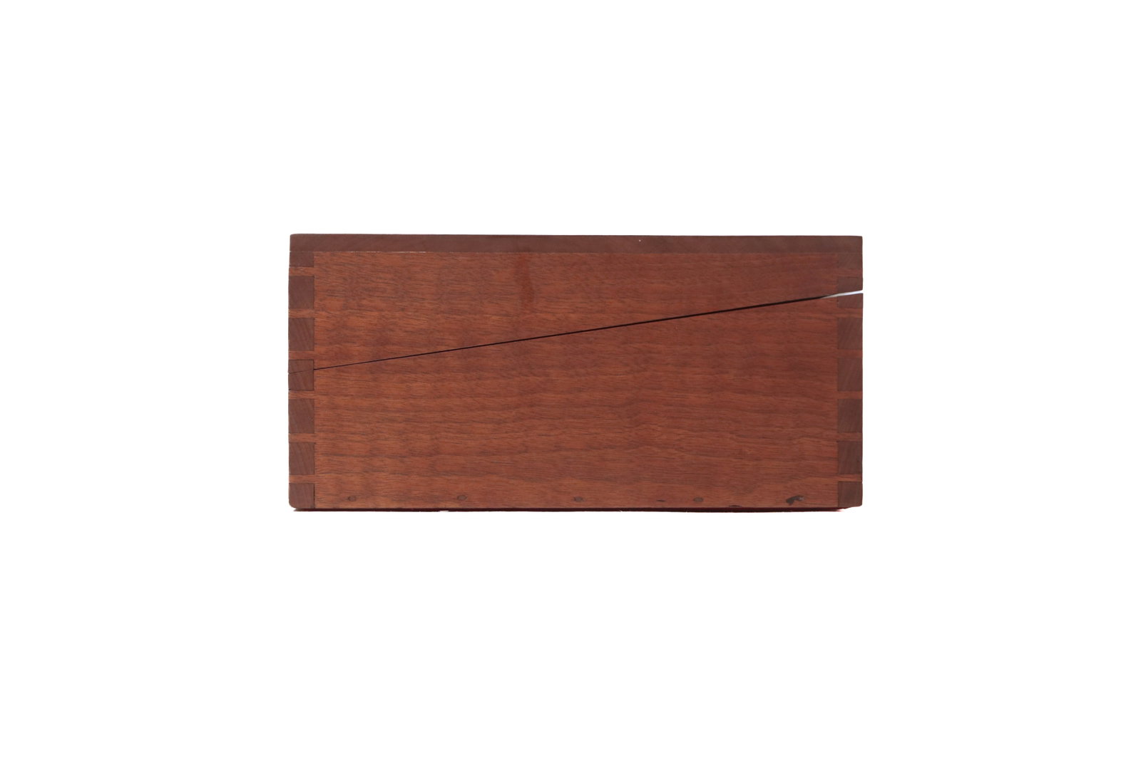 THREE DOVETAILED WALNUT BOXES WITH HINGED LIDS. - 13