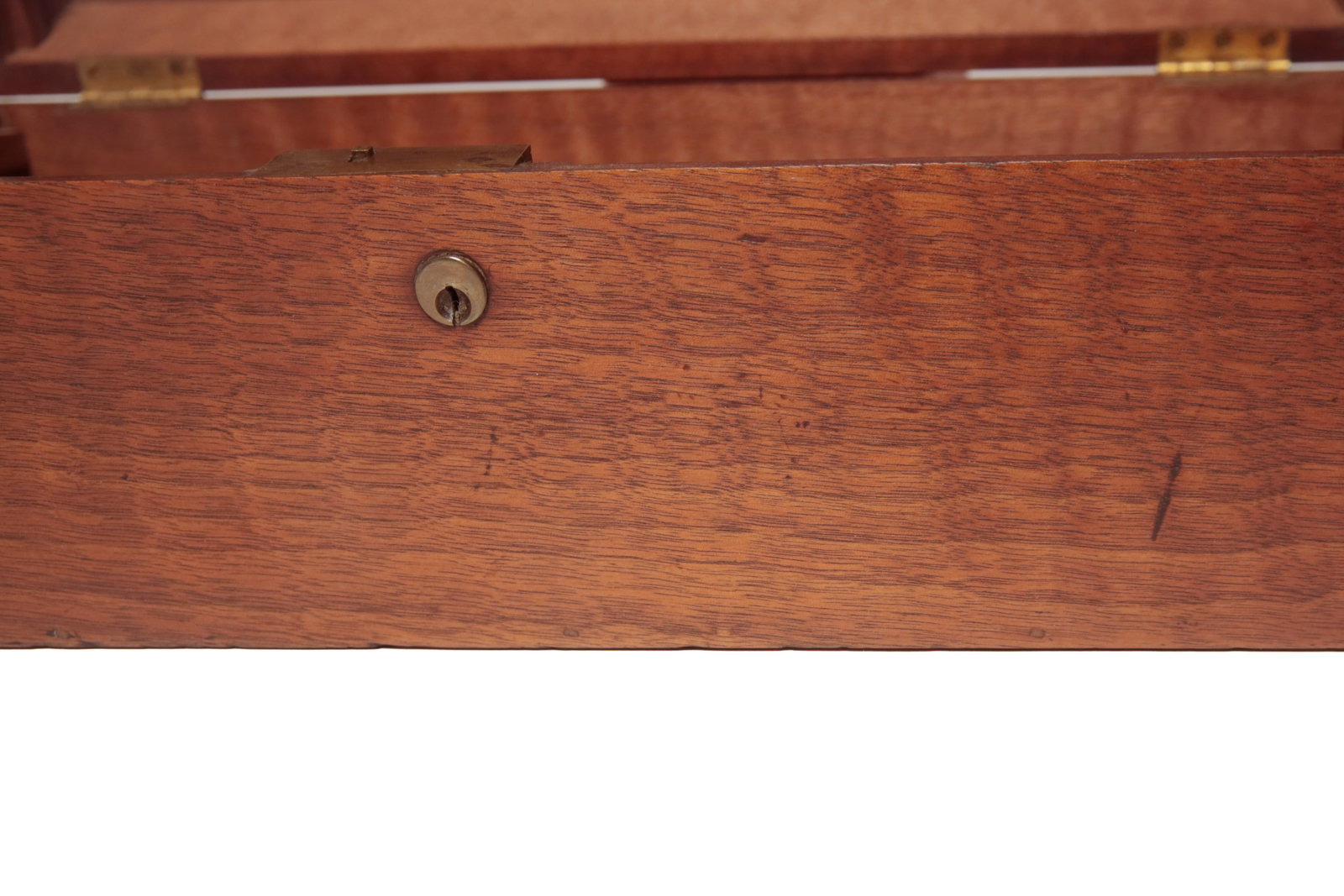 THREE DOVETAILED WALNUT BOXES WITH HINGED LIDS. - 17