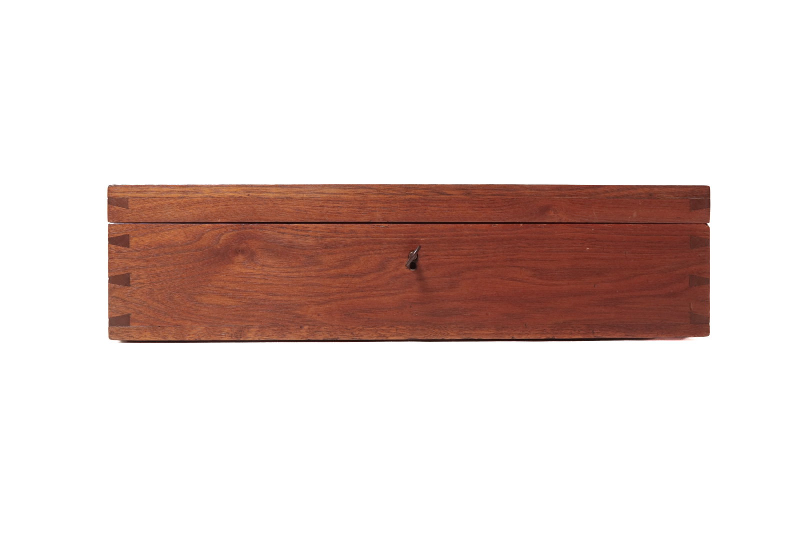 THREE DOVETAILED WALNUT BOXES WITH HINGED LIDS. - 20