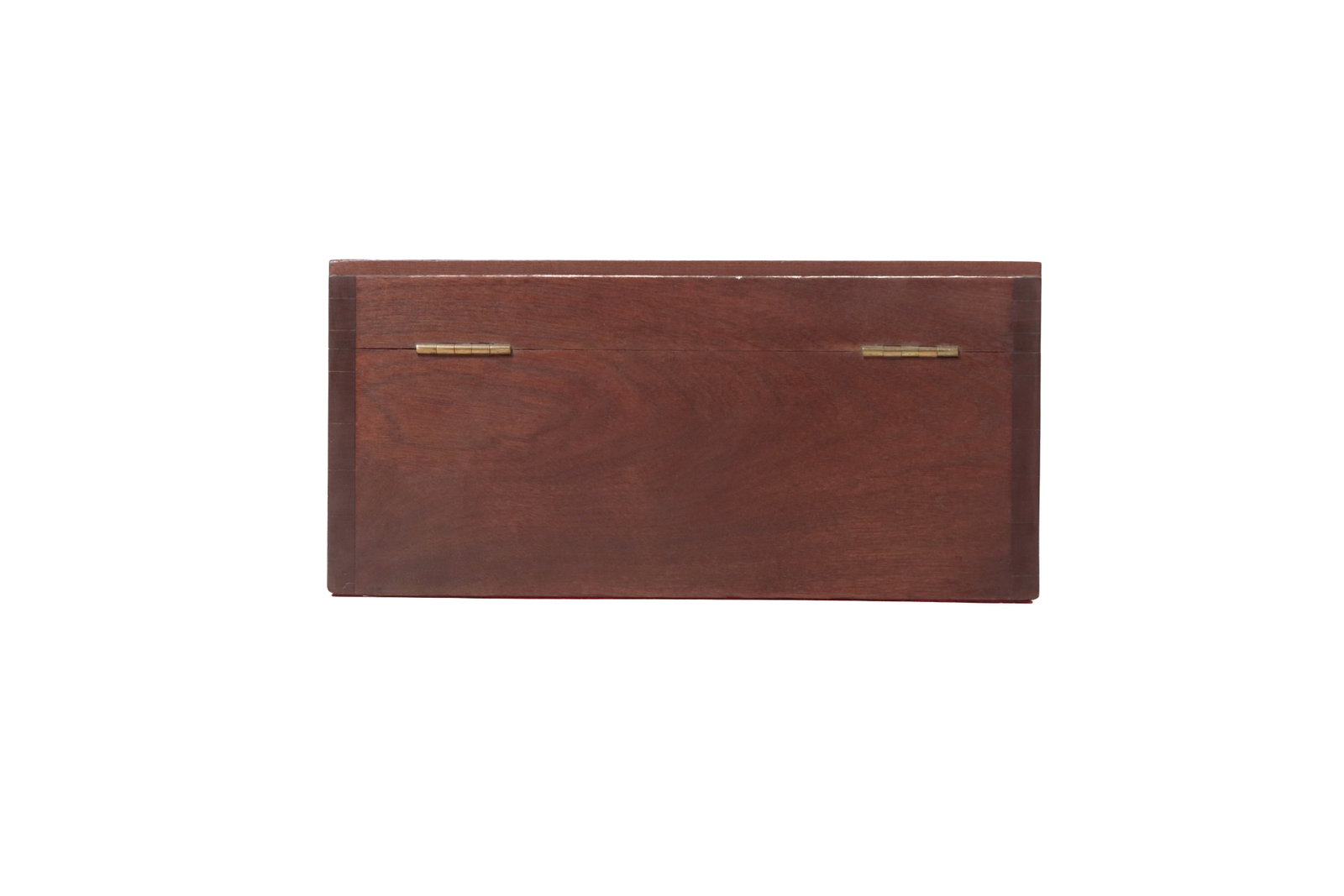 THREE DOVETAILED WALNUT BOXES WITH HINGED LIDS. - 4