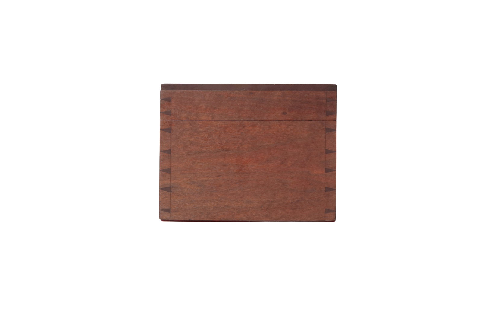 THREE DOVETAILED WALNUT BOXES WITH HINGED LIDS. - 5