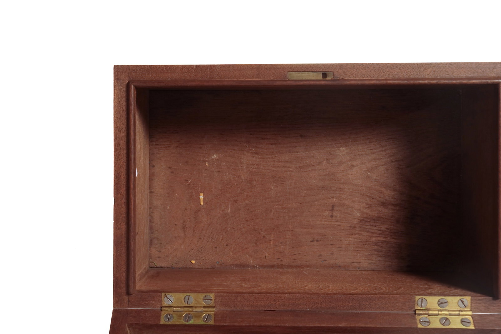 THREE DOVETAILED WALNUT BOXES WITH HINGED LIDS. - 7