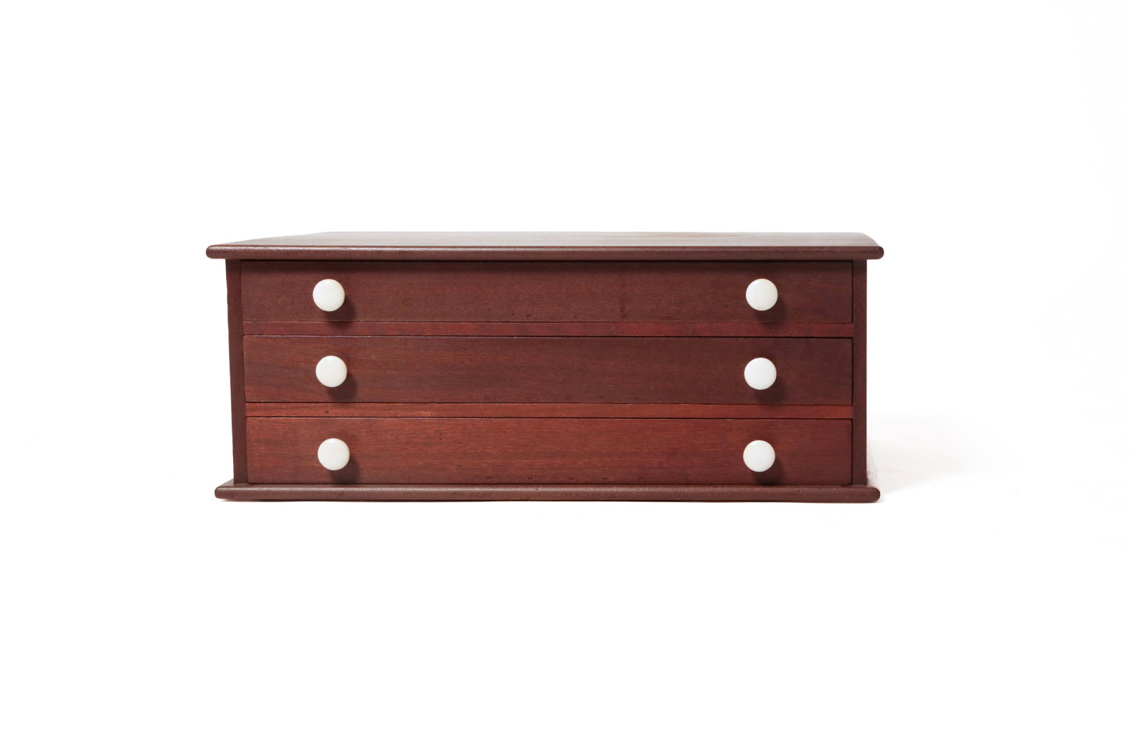 THREE WALNUT BOXES. - 2