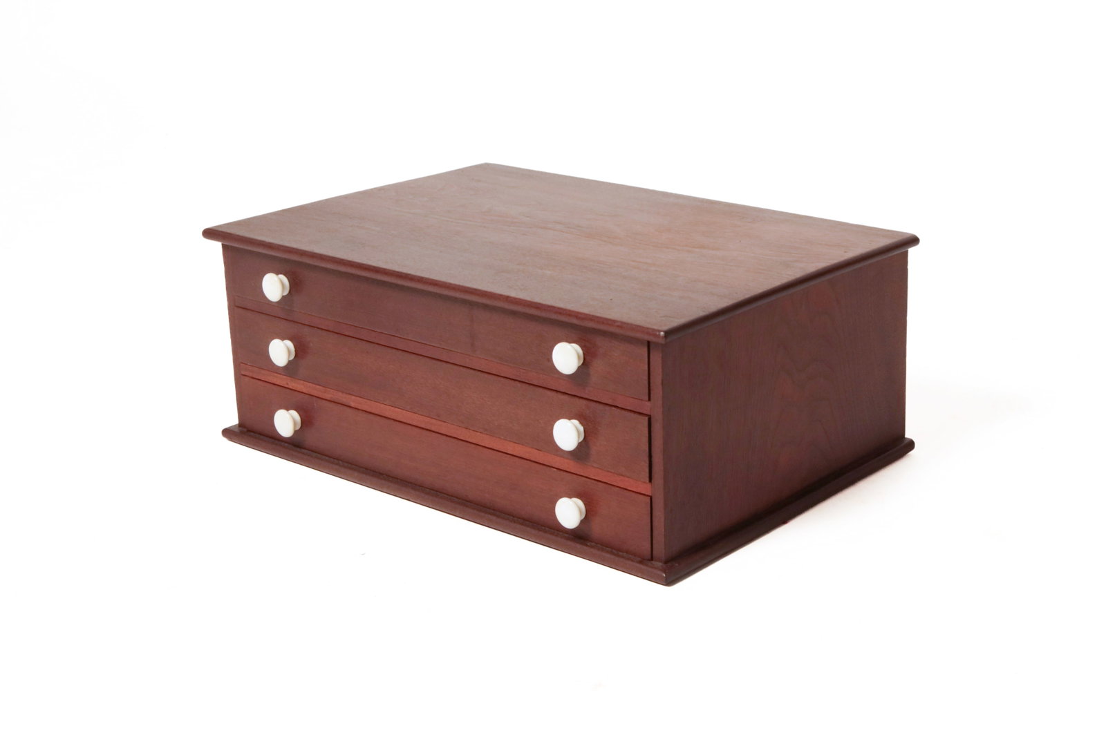 THREE WALNUT BOXES. - 7