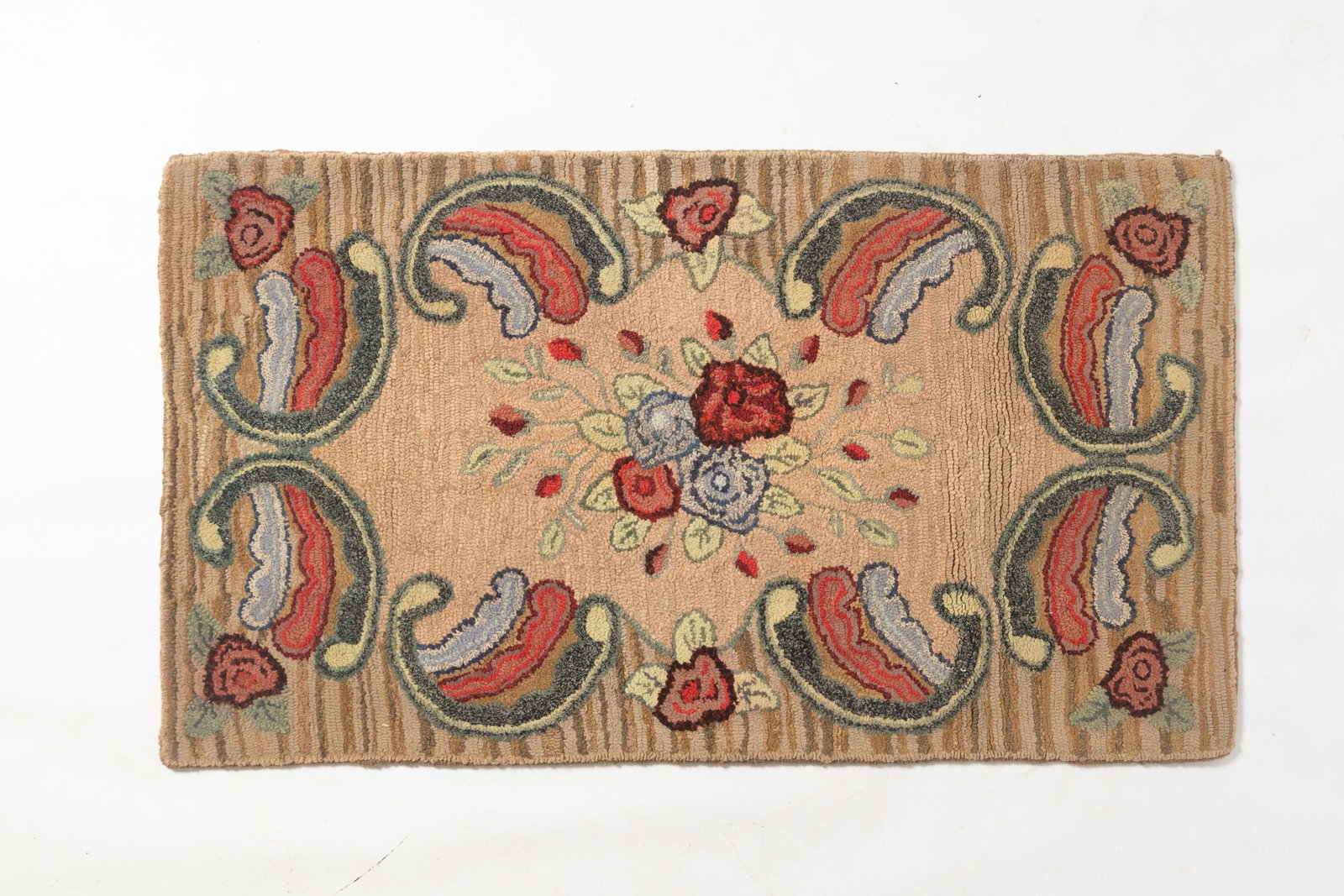 TWO HOOKED RUGS. - 2