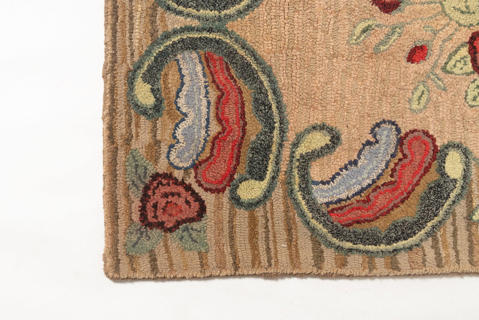 TWO HOOKED RUGS. - 3