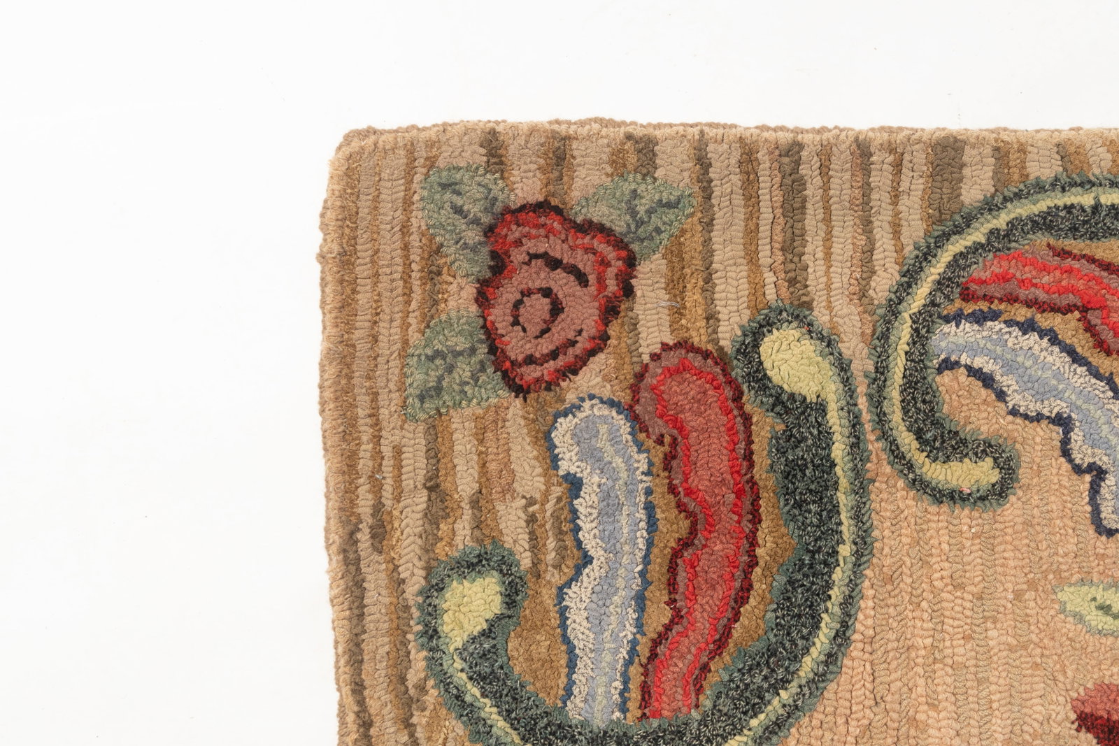 TWO HOOKED RUGS. - 4