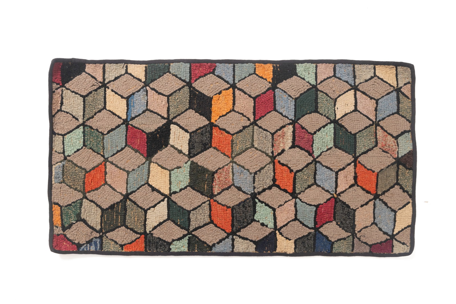 TWO HOOKED RUGS. - 6