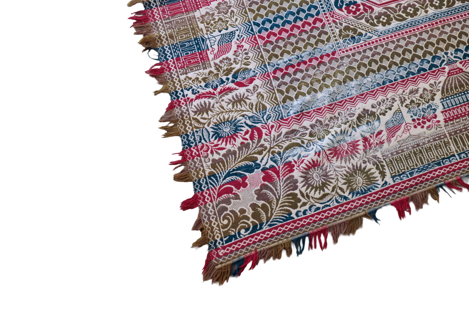 TWO JACQUARD SUMMER-WINTER COVERLETS. - 3