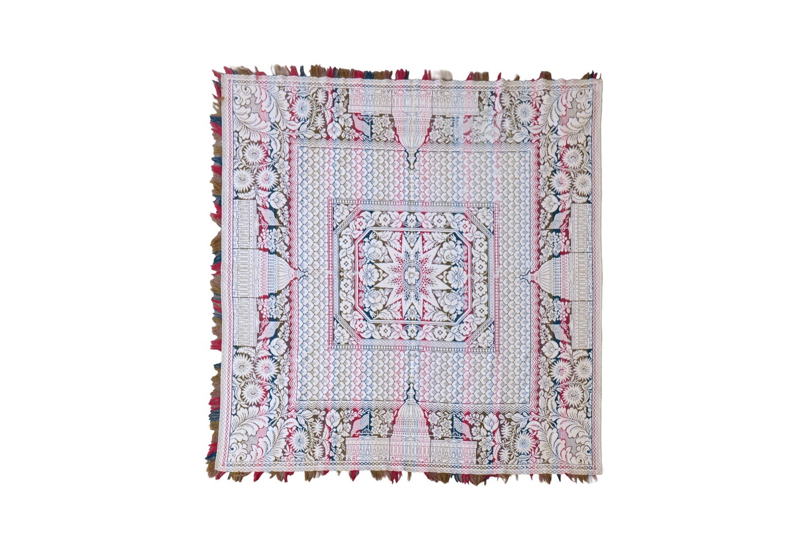 TWO JACQUARD SUMMER-WINTER COVERLETS. - 5