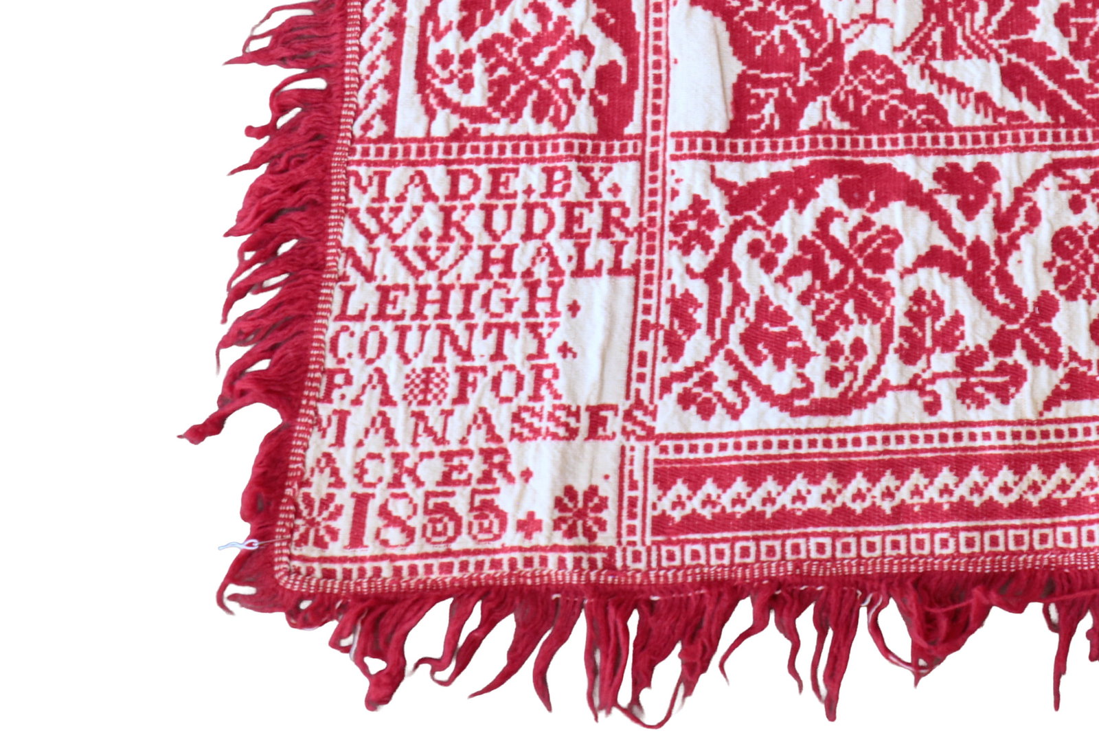 TWO JACQUARD SUMMER-WINTER COVERLETS. - 8