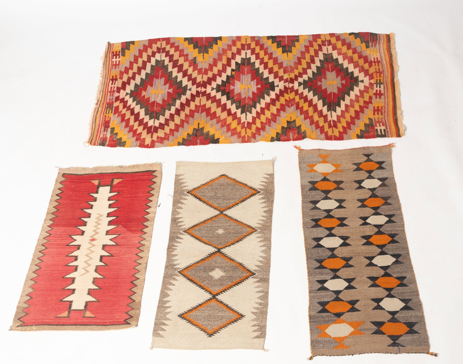 FOUR NAVAJO EYE DAZZLER RUGS OR BLANKETS. (1 of 5)