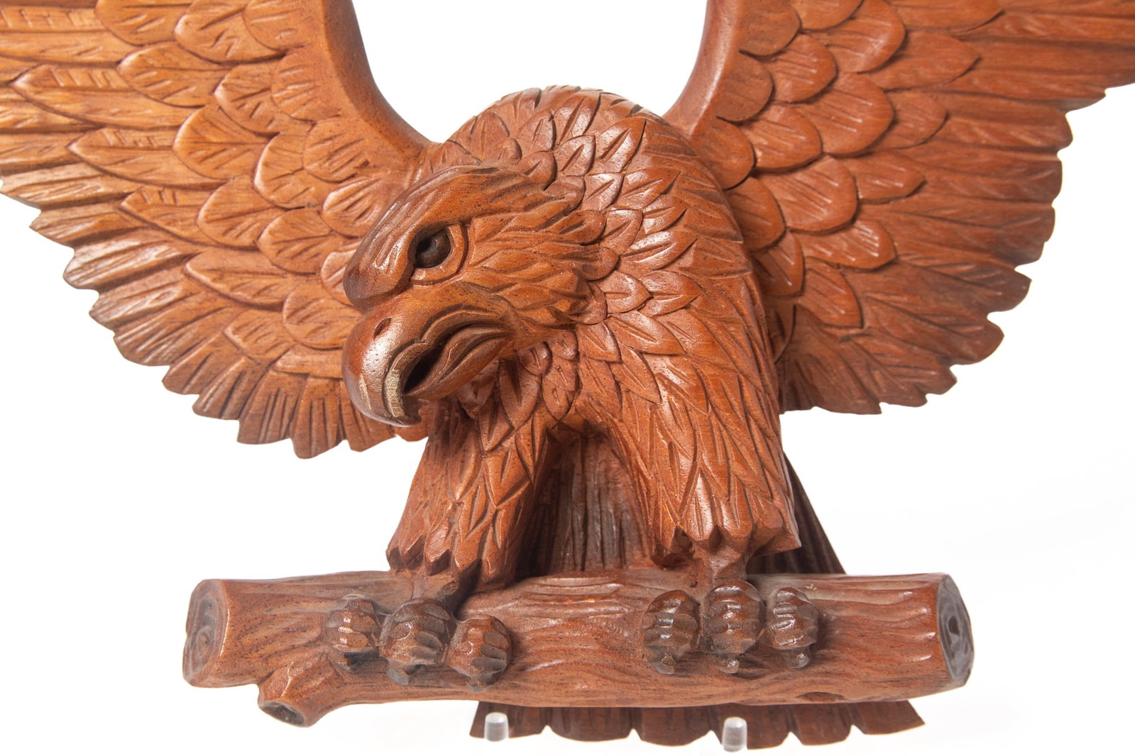 TWO CARVED SPREAD-WINGED EAGLES. - 8