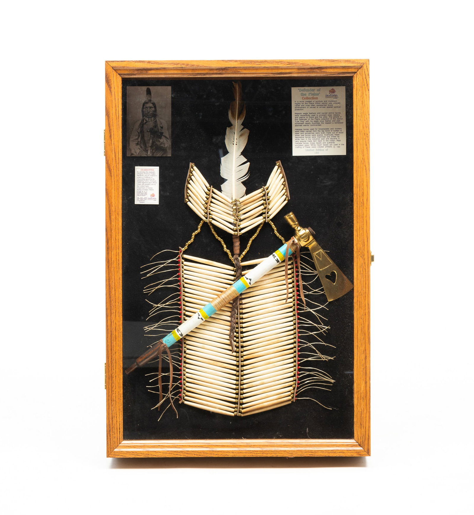 LIMITED EDITION PLAINS BONE HAIRPIPE BREASTPLATE, FROM THE "DEFENDER OF THE PLAINS COLLECTION." (1 of 7)