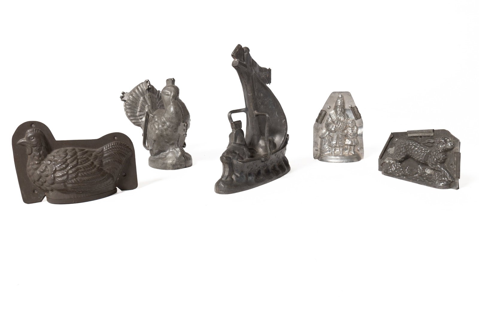 COLLECTION OF FIVE CHOCOLATE MOLDS. (1 of 18)